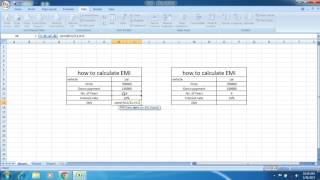 how to use pmt formula in ms excel 2007 by naresh tech...