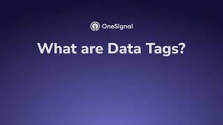 What are OneSignal data tags?