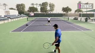 Luciano Darderi Hand Feed Tennis Drills | Indian Wells 2025