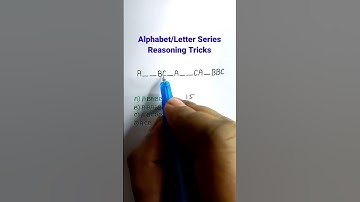 Alphabet Series| Reasoning Classes for SSC CGL GD CHSL BANK RRB | Letter Series Reasoning|#shorts