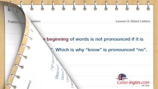 Information English Pronunciation: Lesson 5: Silent Letters HD Guide