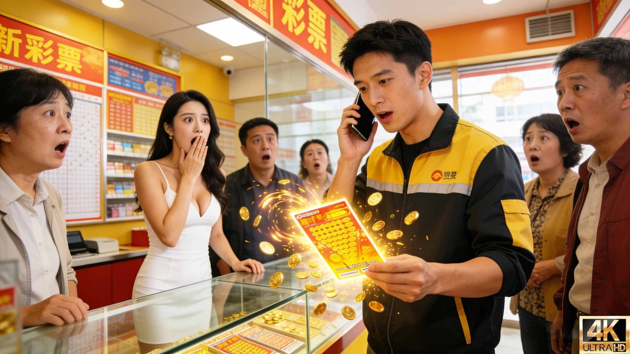 Un repartidor pobre recibe una llamada misteriosa y gana mil millones con el número de lotería.