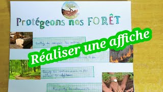 Réaliser une affiche sur la protection de la forêt