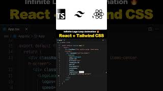 Infinite Logo Loop Animation with React &amp; Tailwind CSS 🔥 #animation #carousel #infinite #react