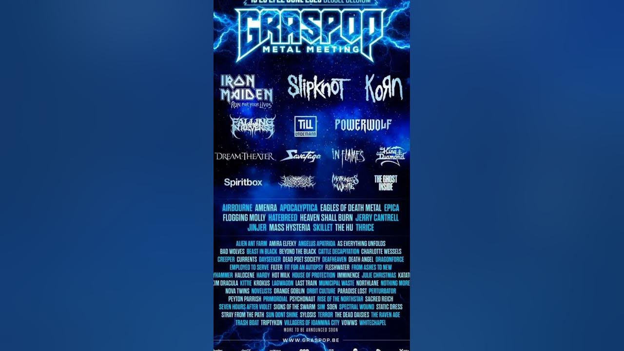 HELLFEST 2025 Soon 😛 OFFICIAL GRASPOP PROGRAMMATION 😃 hellfest 