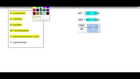 Isolating variables part 1)