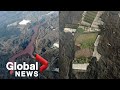 La Palma volcano: Drone video shows devastated island engulfed by black lava