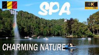 SPA | Belgium Walking Tour 4k 60FPS & {Jazz Piano} Music