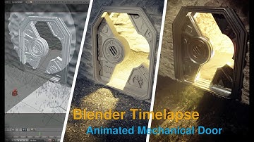 Blender 2.79 - Making an Animated Door Part 2 (Animation - Lighting & Materials - Touches in GIMP)