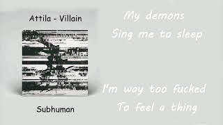 Attila - Subhuman (Lyric Video)