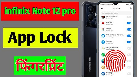 infinix note 12 pro me app me fingerprint lock kaise lagaye | infinix note 12 pro setting