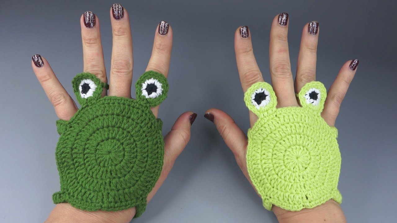 Crochet Fingerless Frog Gloves Tutorial | Super Easy | Step By Step
