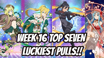 Top 7 Luckiest Pulls Of the Week [Pt 16] {SAO Memory Defrag}