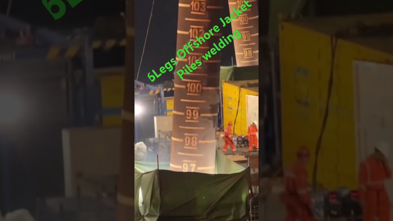 6Leg offshore Jacket structure Seabed Seafastening  