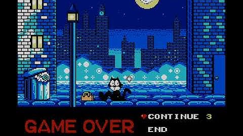 Felix The Cat (NES) Game Over Screen
