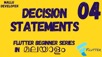 Decision Statements in Dart Programming Language | Flutter Malayalam Tutorials