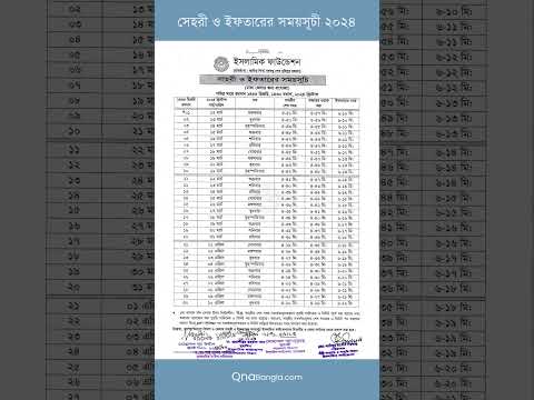 Islamic Foundation Ramadan Calendar 2024  #bangladesh #ramadan #2024calendar