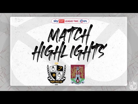 Port Vale Northampton Goals And Highlights
