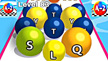 A - Z Ball Run 2048 - All Levels Ball Gameplay Android, iOS ( Level 81 - 85 )