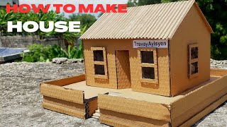 house| Diy miniature cardboard house | how to make beautiful house |House built | diy project