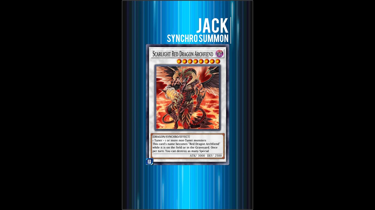Yugioh Duel Links - Jack synchro summon Scarlight Red Dragon Archfiend