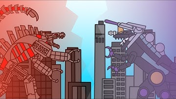 Trypticon vs mechagodzilla (animation)