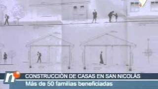 En la comuna de San Nicolás comenzó la construcción de más de 50 viviendas Canal 9 110211.wmv