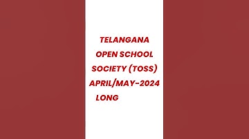 Telangana Open School Society (TOSS) : SSC & Open Inter Long Memos 2024 #tsopenschoollatestnews