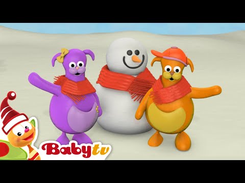 Nico y Bianca hacen un muñeco de nieve - BabyTV Español