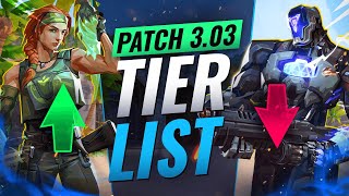 NEW UPDATE: BEST Agents TIER LIST! - Valorant Patch 3.03