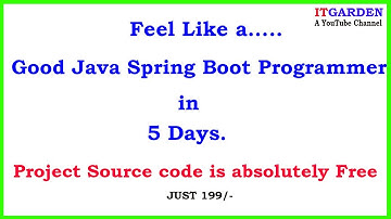 5 Days java Training Program using Billing App developed using Spring Boot it is for Job Seeker.