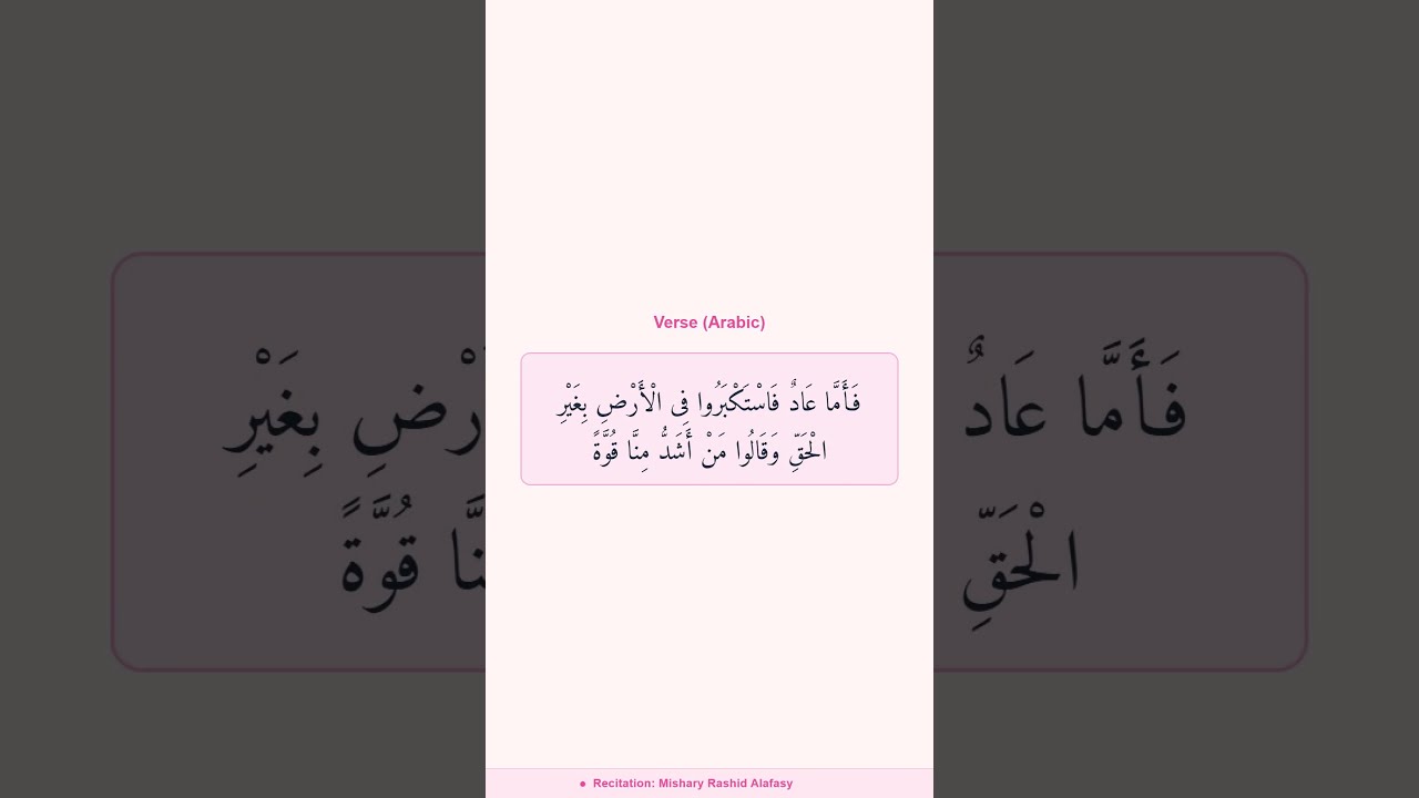 Learn Quranic Arabic: فَأَمَّا Means “Then As For” | Surah Fussilat [41:15] #arabic #quran