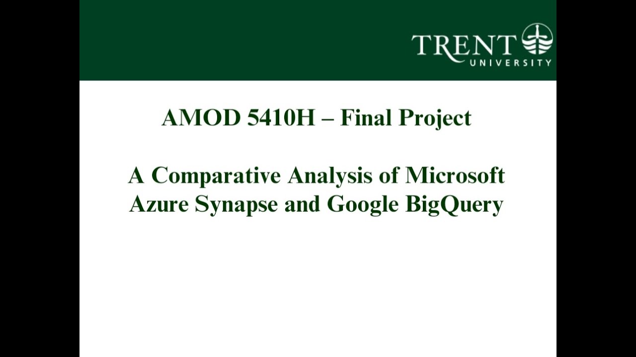 A COMPARATIVE ANALYSIS OF AZURE SYNAPSE AND GOOGLE BIGQUERY USING AMAZON SALES DATA