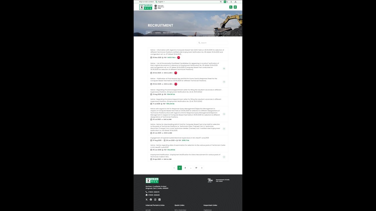 NCL ELECTRICIAN/TECHNICIAN RESULT 2025 ।। NCL SELECTION LIST 2025 ।।