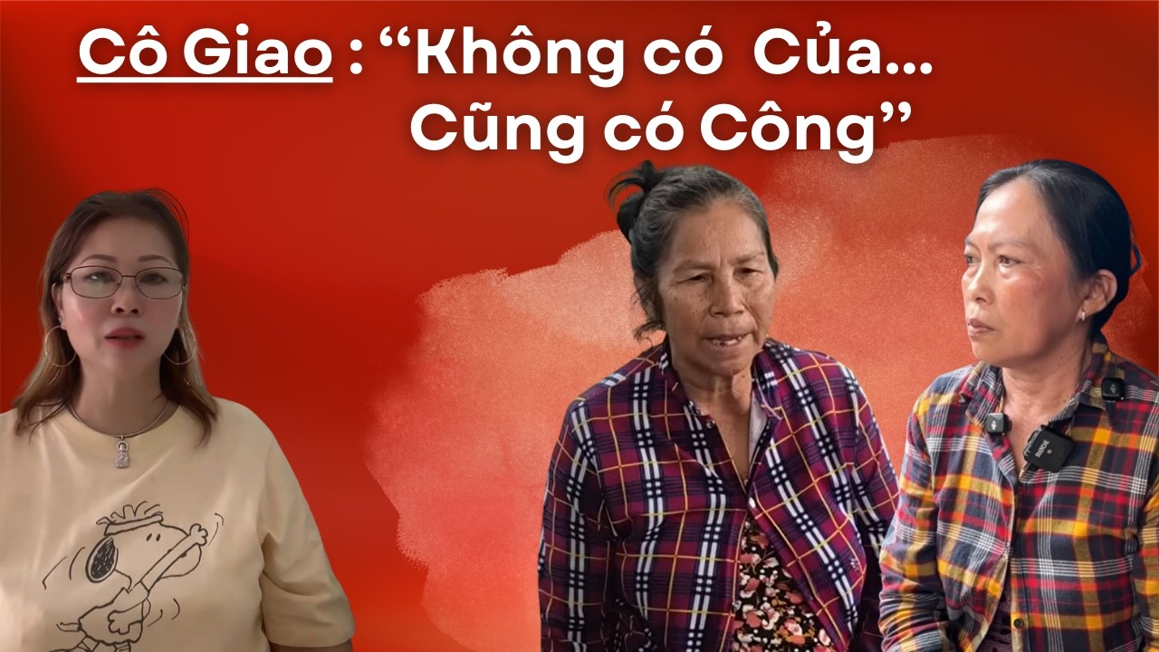 CÔ GIAO : KHÔNG CÓ CỦA CŨNG CÓ CÔNG...