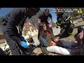 Range Rover Catches Fire After Wild Crash | Officers Break Sunroof to Rescue Driver (Police Bodycam)