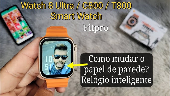 SMARTWATCH W68 ULTRA Série 8 - Como Baixar novas Watch faces e Colocar Foto  com o APP MACTIVEPRO 