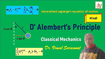 D’ Alembert’s principle | L-4 | Classical mechanics