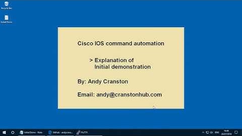 Cisco IOS command automation - explanation of demo