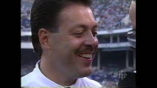 1994 Scott Oake interviews Jim Speros at first Baltimore CFL game CBC