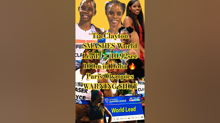 Tia Clayton SMASHES World Lead! 🇯🇲 10.92sec 100m in Doha 🔥 Paris Olympics WARNING SHOT #turbotwins