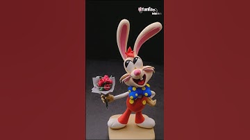how to make a Roger Rabbit Doll with polymer clay / soft air dry clay craft art tutorial crafts