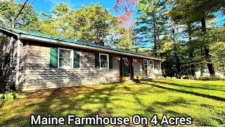 Maine Farmhouse On 4 Acres | Fully Functional Outbuildings | ME Real Estate | BnB Cabins Parks