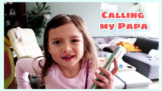 Calling my Papa while he's at work | Chloe's Vlog