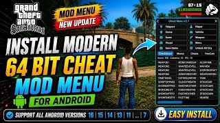 Android 16 | Modern 64 Bit Cheat Mod Menu for GTA San Andreas Android