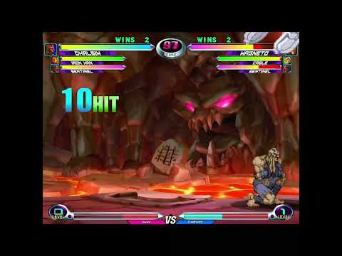 MvC2 Dhalsim 120% low crush dash double snap, assist punish vs Magneto cr short + Sentinel 12/20/23
