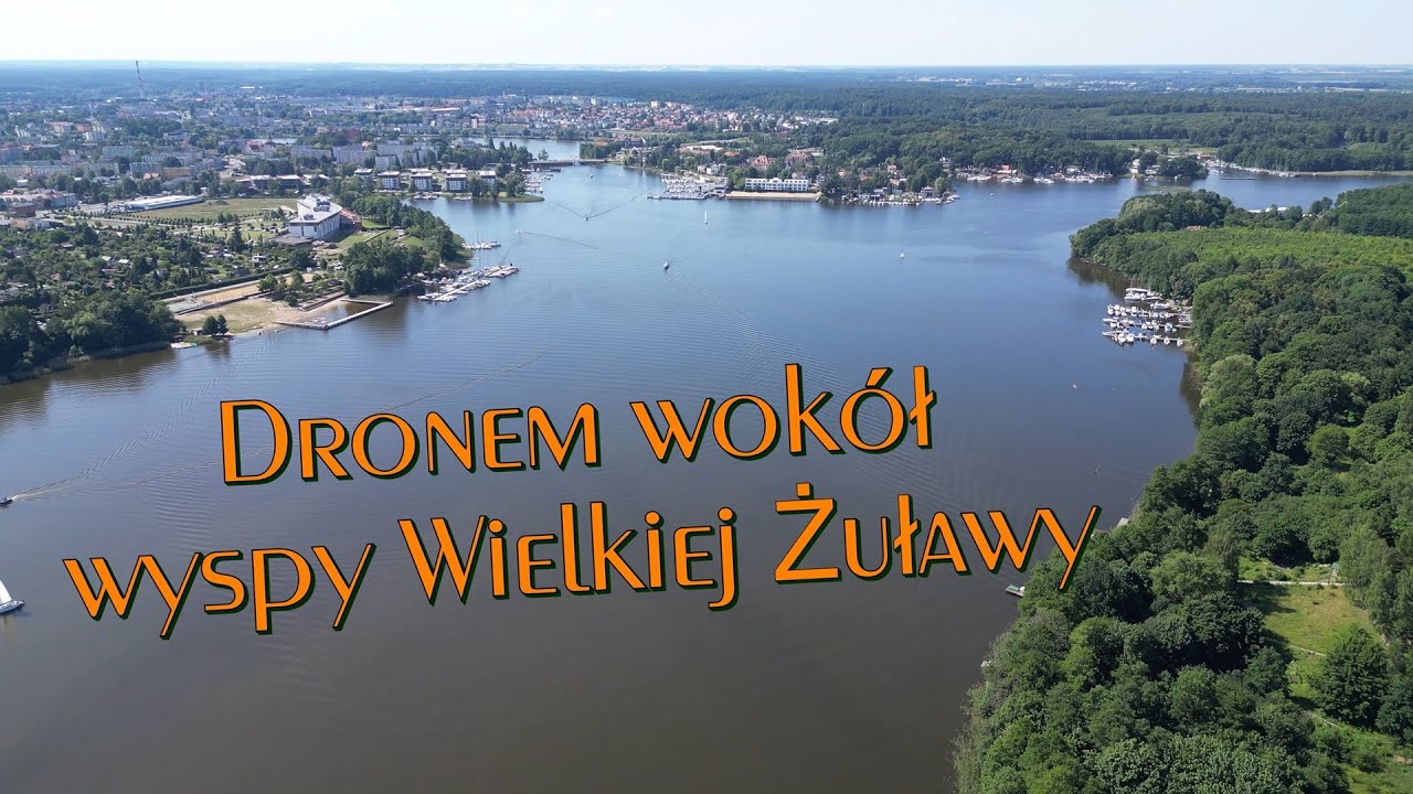 Iława 2023. Dronem wokół wyspy Wielkiej Żuławy