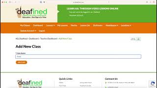 ASLdeafined:  Deleting a Teacher Created Class