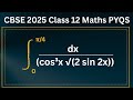 Evaluate the integral:∫₀^(π/4) dx / (cos³x √(2 sin 2x)) | Class 12 Maths PYQs 2025