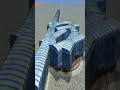 Dangerous Train Crossing On Extreme Curved Bumpy Tracks 🤯😱 BeamNG Train Crossing #shorts
